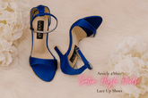 Satin High Heels-INK BLUE
